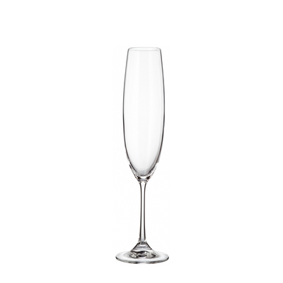 Copa champagne cristal bohemia milvus 250ml 6 piezas