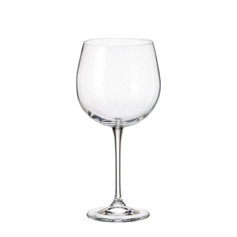 Bicchiere da vino rosso in cristallo di Boemia fulica 670ml 6 pezzi