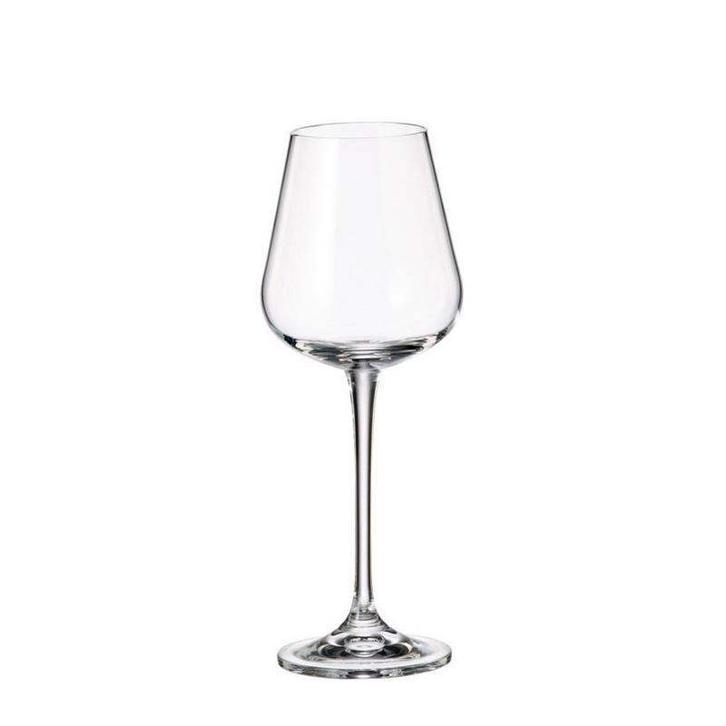 Bicchiere da vino bianco in cristallo di Boemia ardea 260 ml 6 pezzi