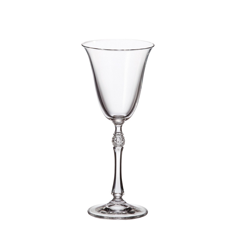 Bicchiere da vino bianco in cristallo di Boemia parus 185 ml 6 pezzi