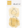Design Marianne • vasi con timbri trasparenti silhouette art