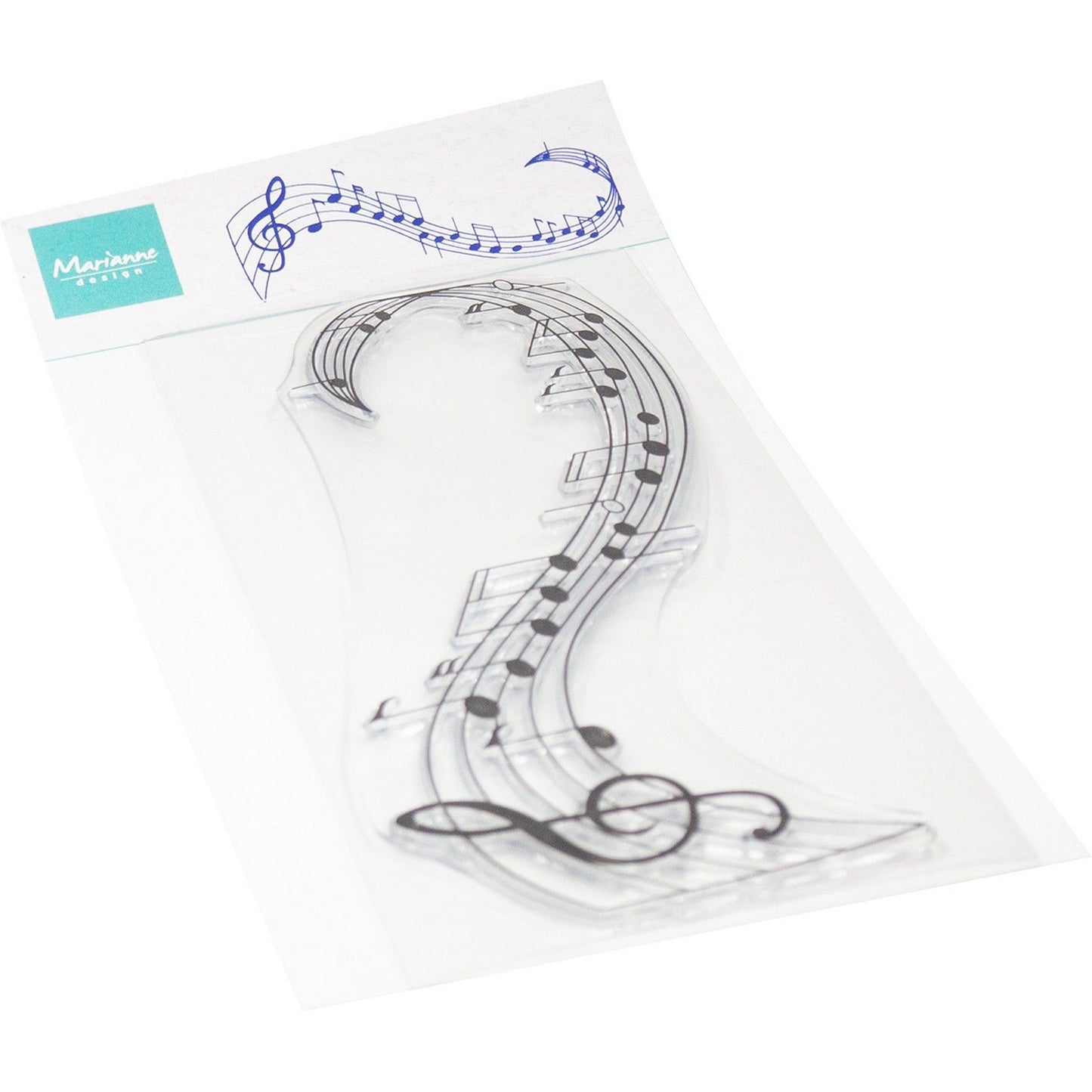 Design Marianne • francobolli trasparenti ricciolo musicale