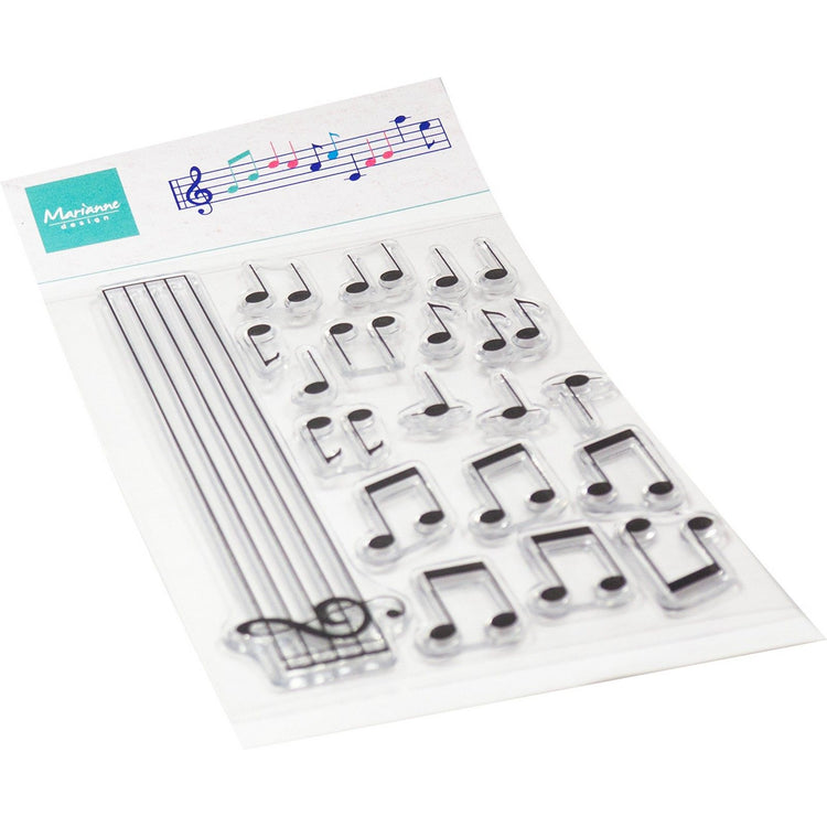 Diseño Marianne • sellos transparentes notas musicales
