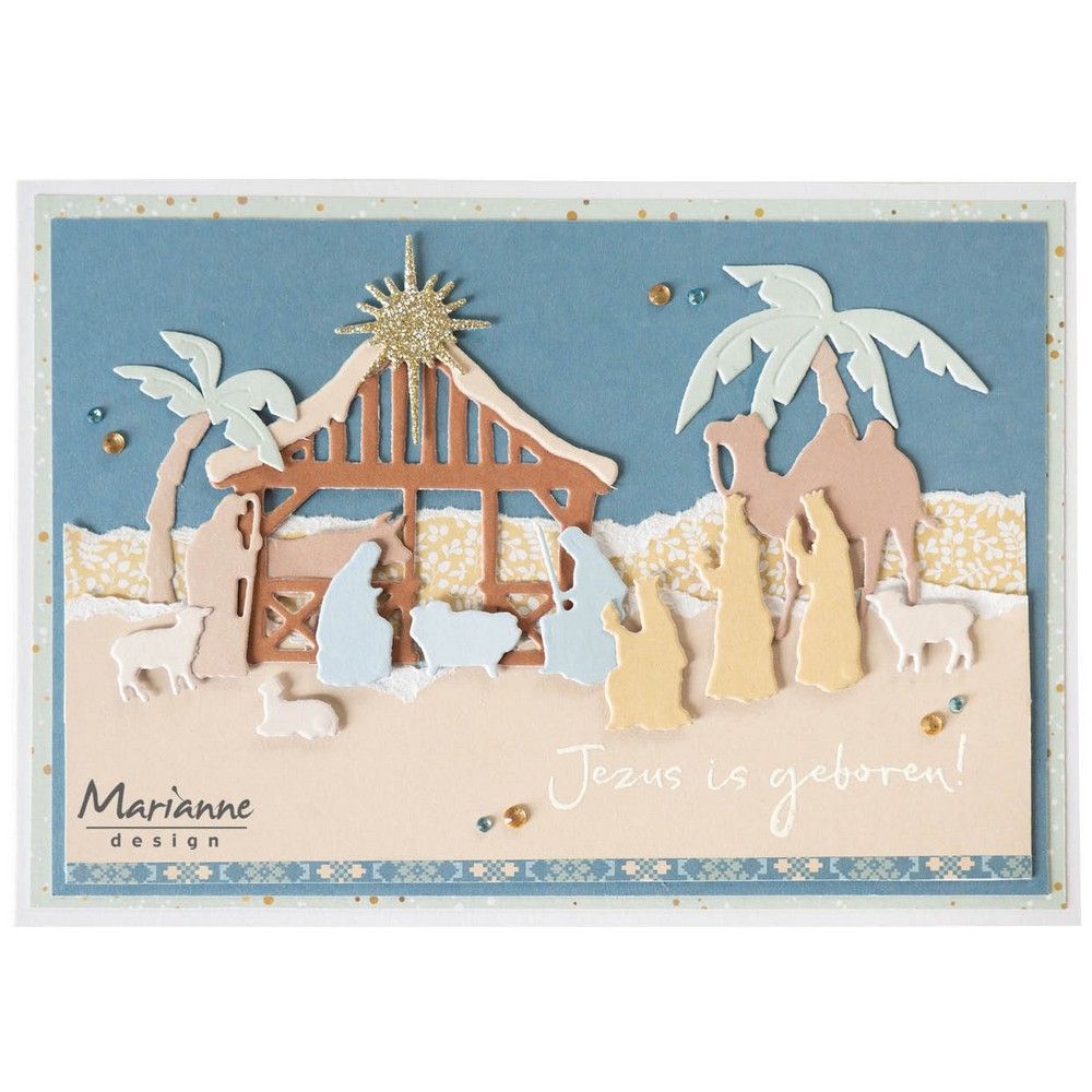 Marianne design • clear stamps nativity tekst by marleen