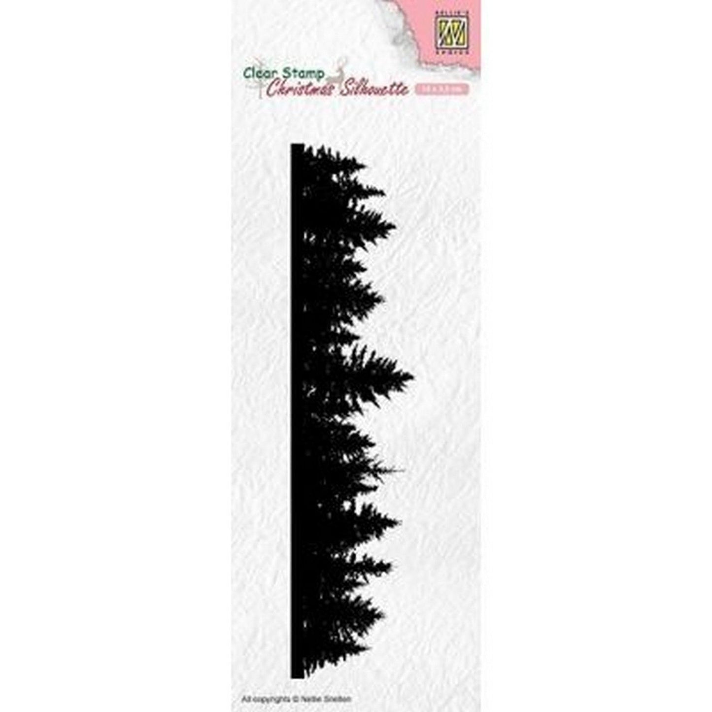 La scelta di Nellie • sagome natalizie con timbro trasparente bordo pino (15x3,5 cm)