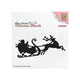 Nellie's choice • christmas silhouettes clear stempel santa claus with reindeer sleight ( 86x33mm)