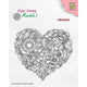 La scelta di Nellie • mandala cuore con fiore mandala con timbro trasparente