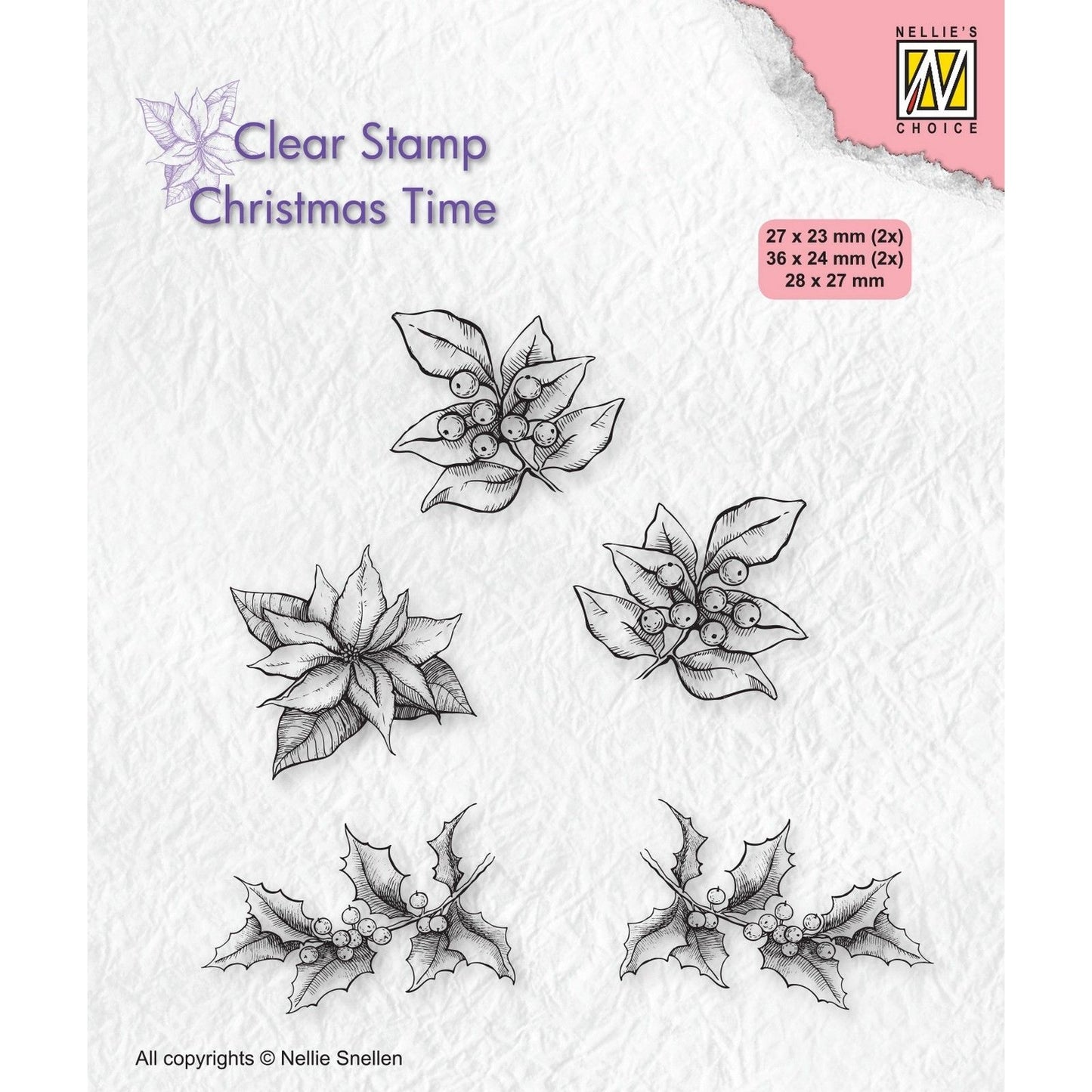 Nellie's choice • christmas time clear stempels poinsettia
