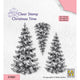 Nellie's choice • christmas time clear stempels 3 snowy fir trees