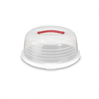 Scatola per torta Curver 35cm rotonda bianca trasp.
