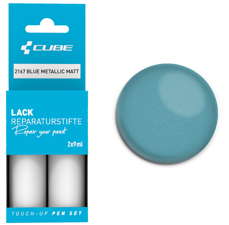 Set di pennarelli per ritocchi Cube blu metallizzato opaco