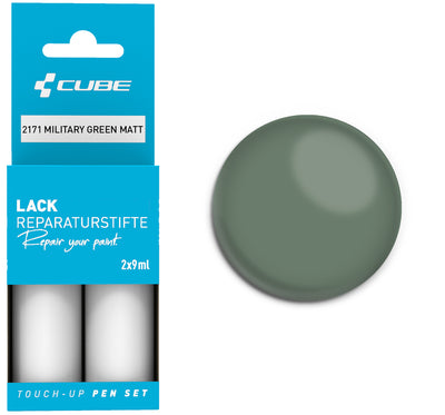 Juego de rotuladores de retoque Cube verde militar mate