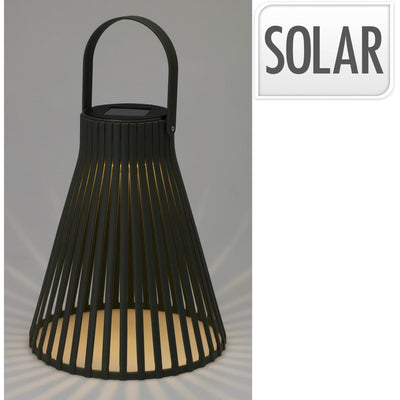Pro garden solar lantern h24cm black