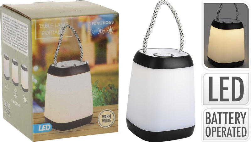 Lámpara de mesa Portable LED negro