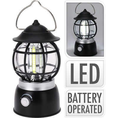 Redcliffs campinglamp cob 10x19cm zwart