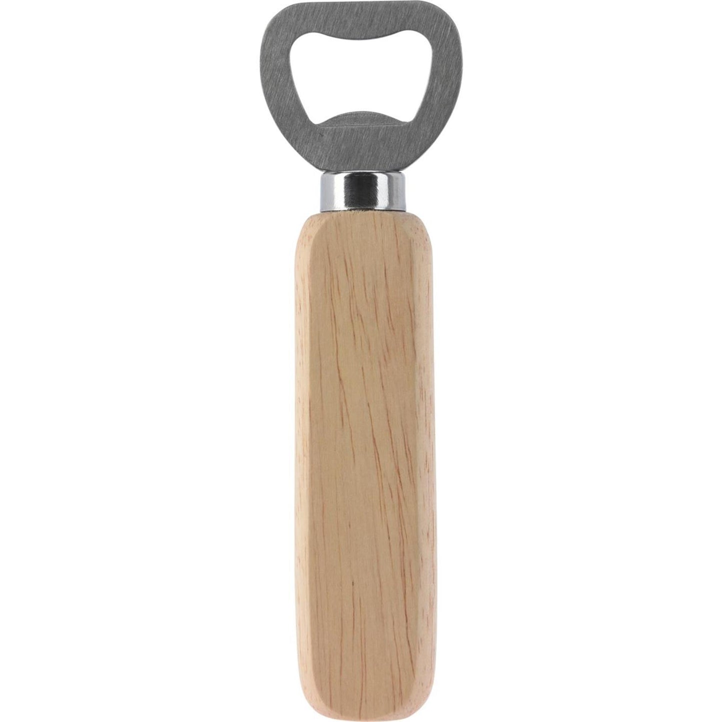 Excellent houseware flesopener rvs met eikenhouten heft