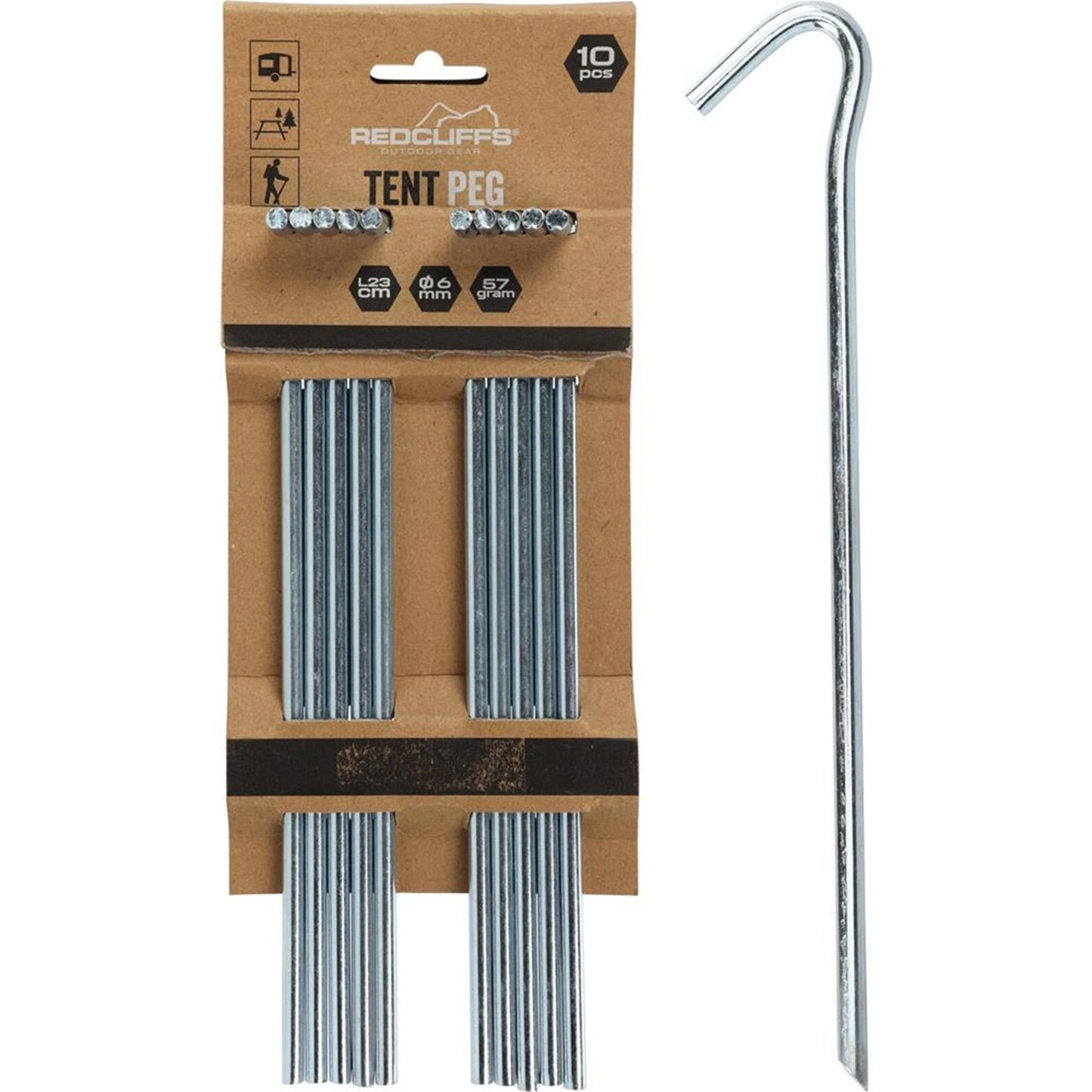 Picchetti per tenda Redcliffs in ferro 23 cm