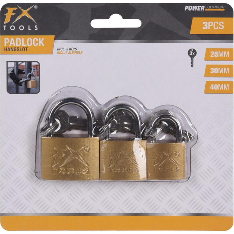 Set lucchetti Fx Tools in metallo 2,5 3 4 cm