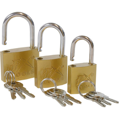 Set lucchetti Fx Tools in metallo 2,5 3 4 cm