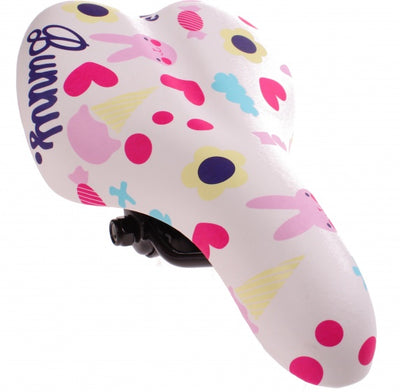 Cycletech bunny zadel kinderfiets wit 22 x 14 cm