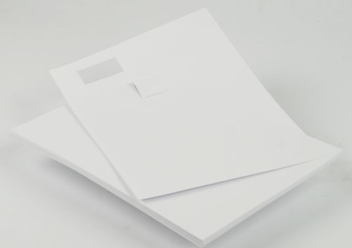Busta di carta bianca Juncker con cartellino prezzi da 25 fogli