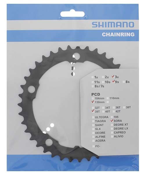 Shimano - Kettingblad 39T Sora FC-3503 39T-D - Zwart