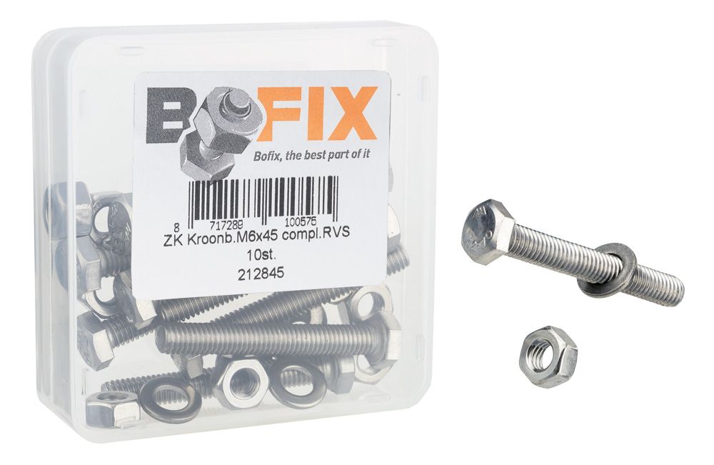 Bullone a forcella BOFIX Acciaio inossidabile M6-45 Completo (10st)