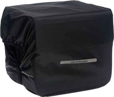 Nueva cubierta de lluvia Looxs Dubbel - Bolsa de bicicleta de poliéster impermeable negro - Reflexión - 40x97 cm