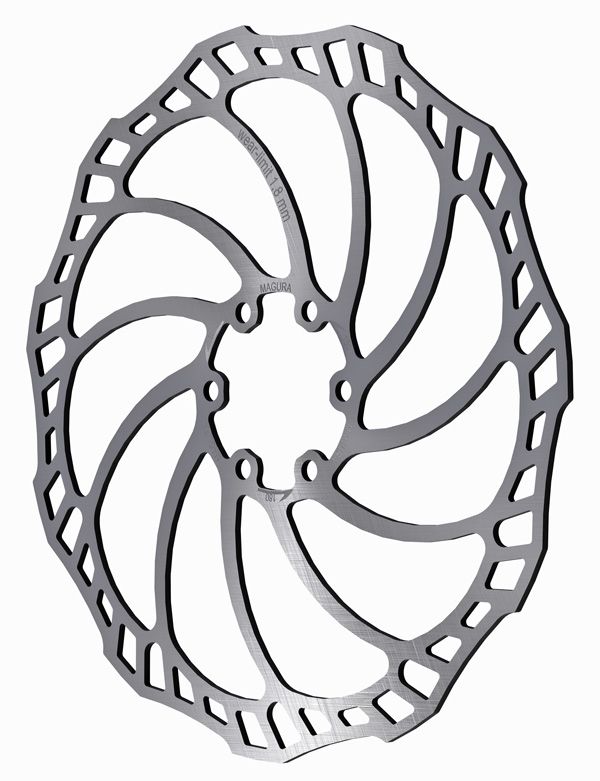 Disc de freno Magura 180 mm de 6 orificios de acero plateado