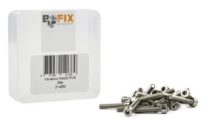 Bofix Box a 25 viti a testa cilindrica m4x20 in acciaio inox
