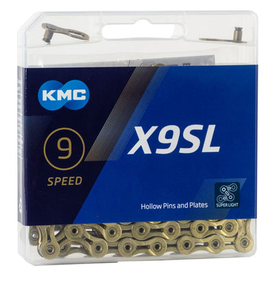KMC Bicycle Chain X9SL TI-N Gold 114 Schakels