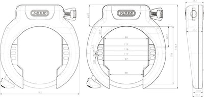 ABUS AMPARO 2.0 4750 XL Blocco biciclette nero