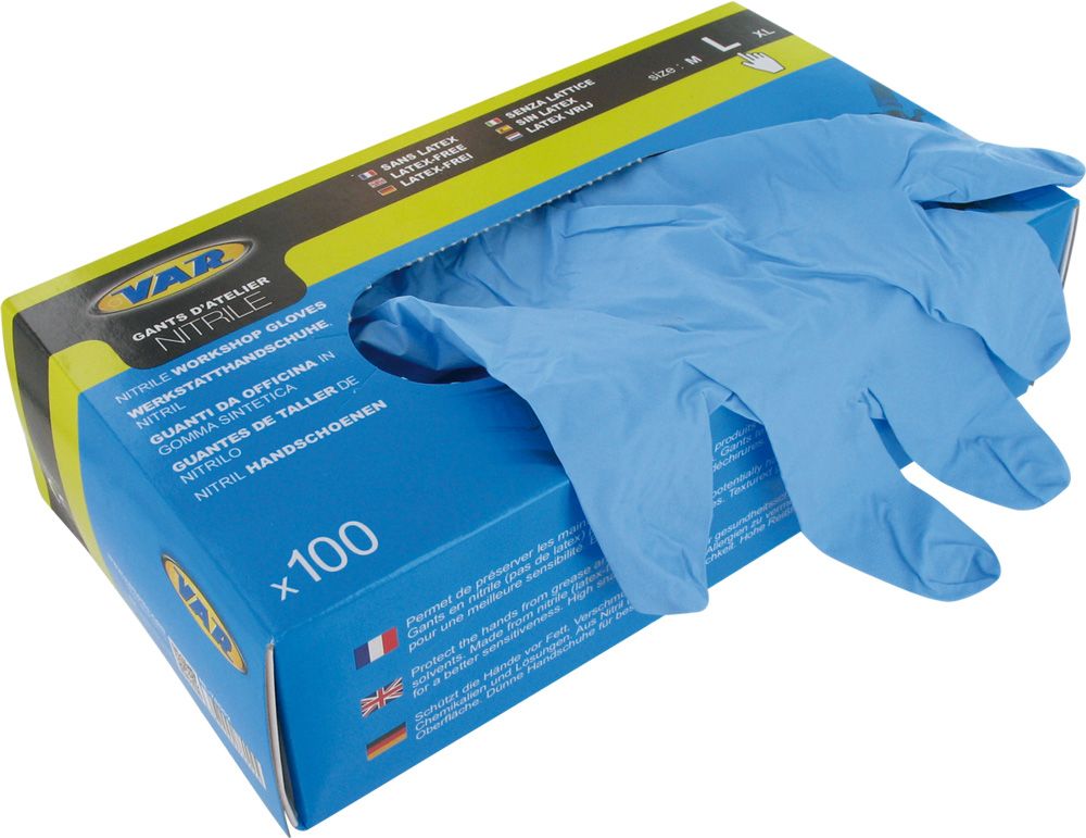 Glove Var Nitril Free L BL DS A 100
