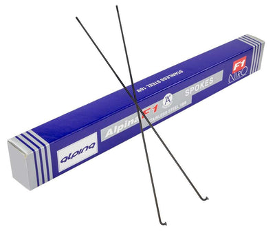 Alpina Spokes Acero inoxidable Negro 14G 268 mm Excluyendo pezones por 144 piezas