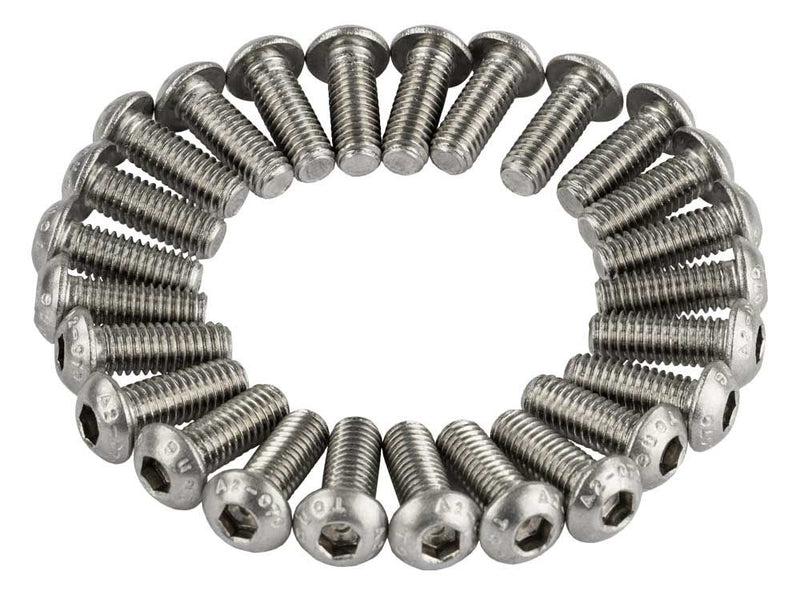 Perno anp m6x16 vaso hexagonal acero inoxidable iso7380-1 a2-070 ds a 25