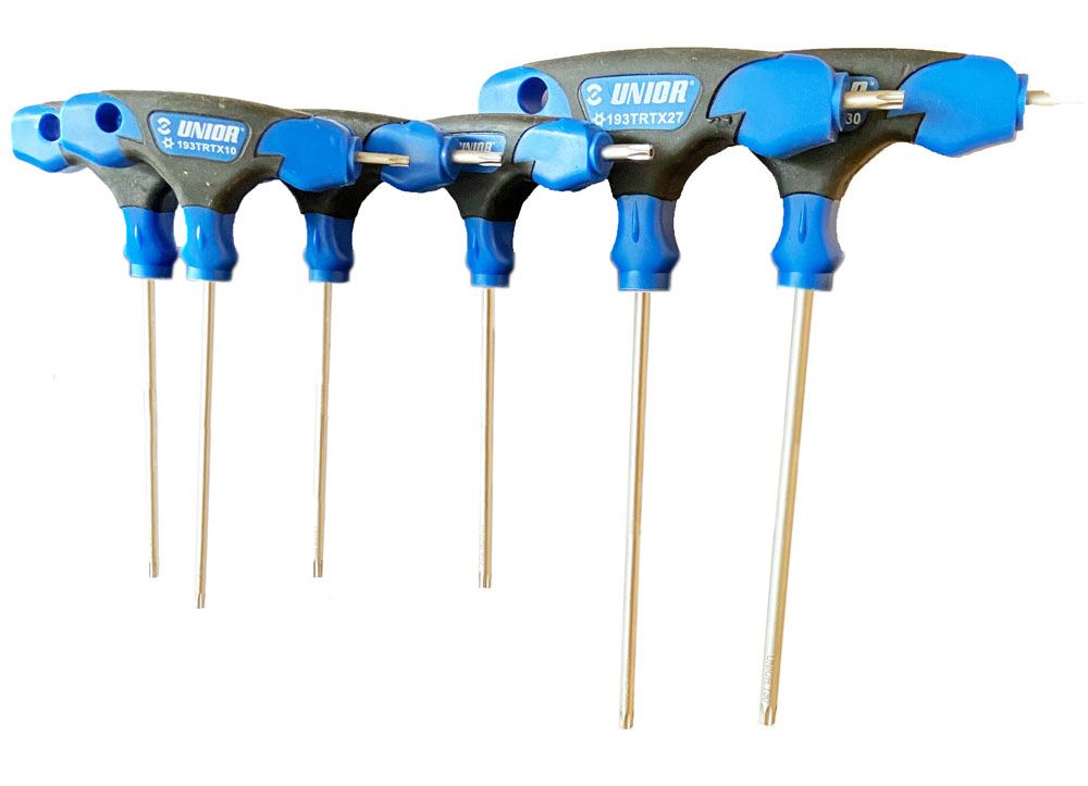 Juego de llaves torx unior grs modelo t agujero m 6 piezas
