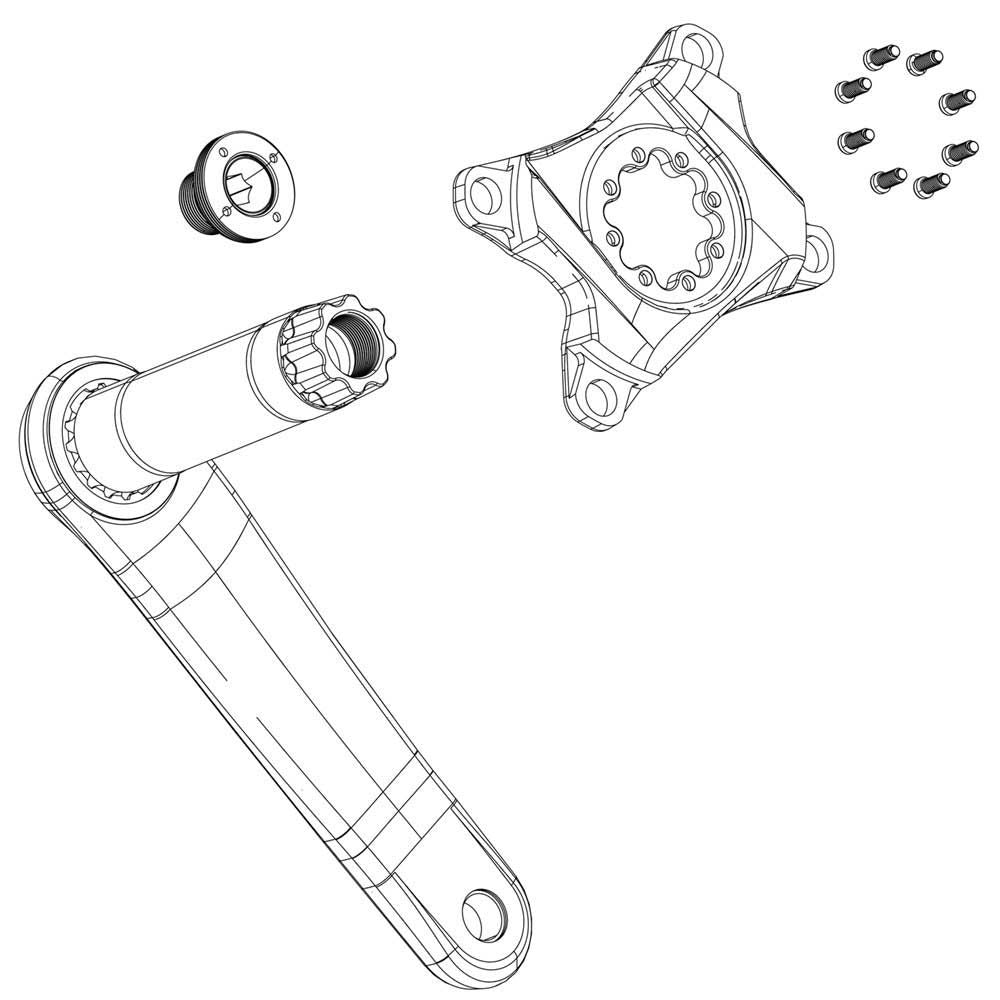 Sram crankdeel crankarm beschermhoes zwart geschikt voor force xplr e1 2 stuks