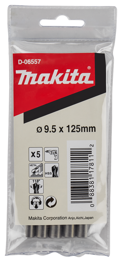 Accessori Makita punta per metallo 9,5x125mm - d-06557 d-06557