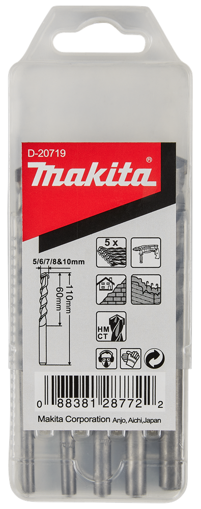 Makita accessoires steenborenset 5-delig - d-20719 d-20719