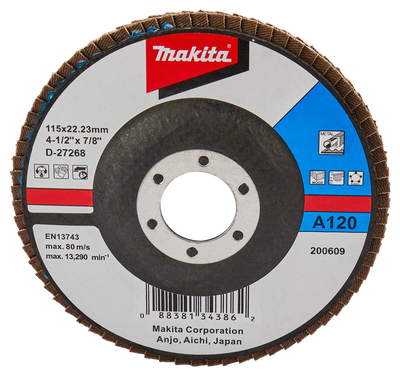 Makita accessoires lamellenschuurschijf 115mm a120 - d-27268 d-27268