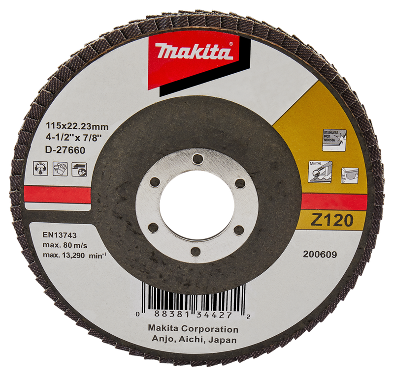 Makita accessoires lamellenschuurschijf 115mm z120 - d-27660 d-27660