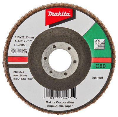 Makita accessoires lamellenschuurschijf 115mm c80 - d-28058 d-28058
