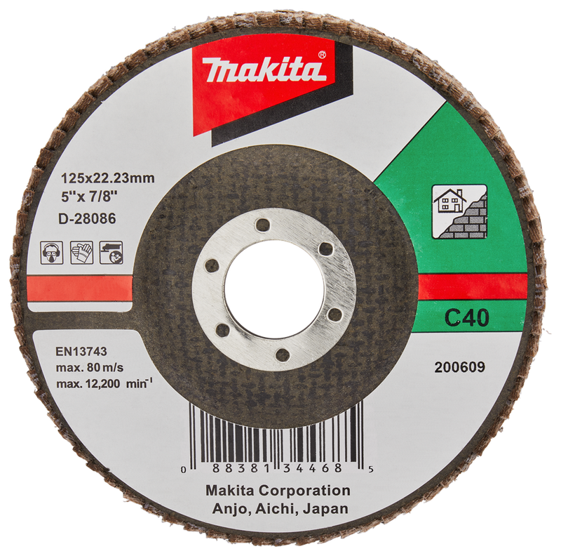 Makita accessoires lamellenschuurschijf 125mm c40 - d-28086 - d-28086