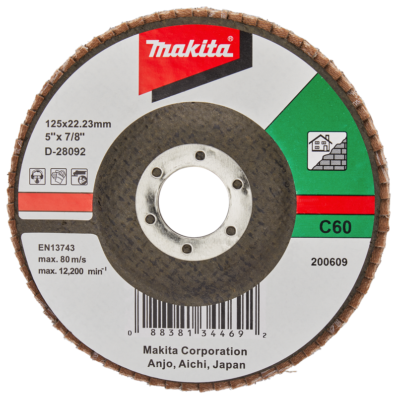 Makita accessoires lamellenschuurschijf 125mm c60 - d-28092 - d-28092