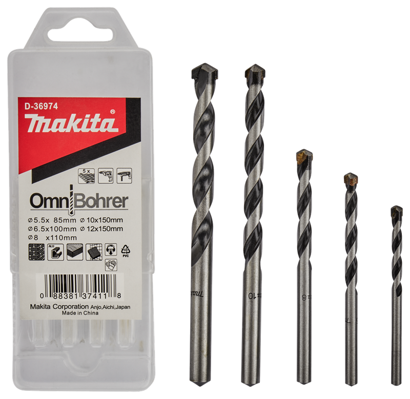 Makita accessoires multiborenset 5-delig - d-36974 d-36974