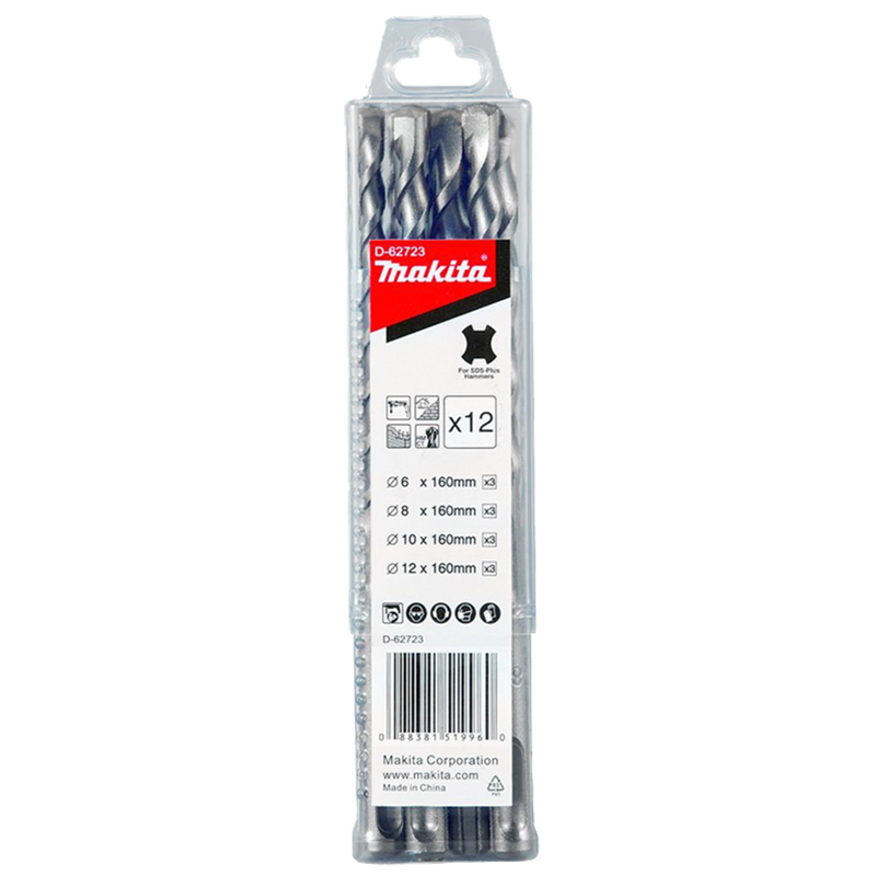 Makita accessoires betonborenset 12-delig - d-62723 d-62723
