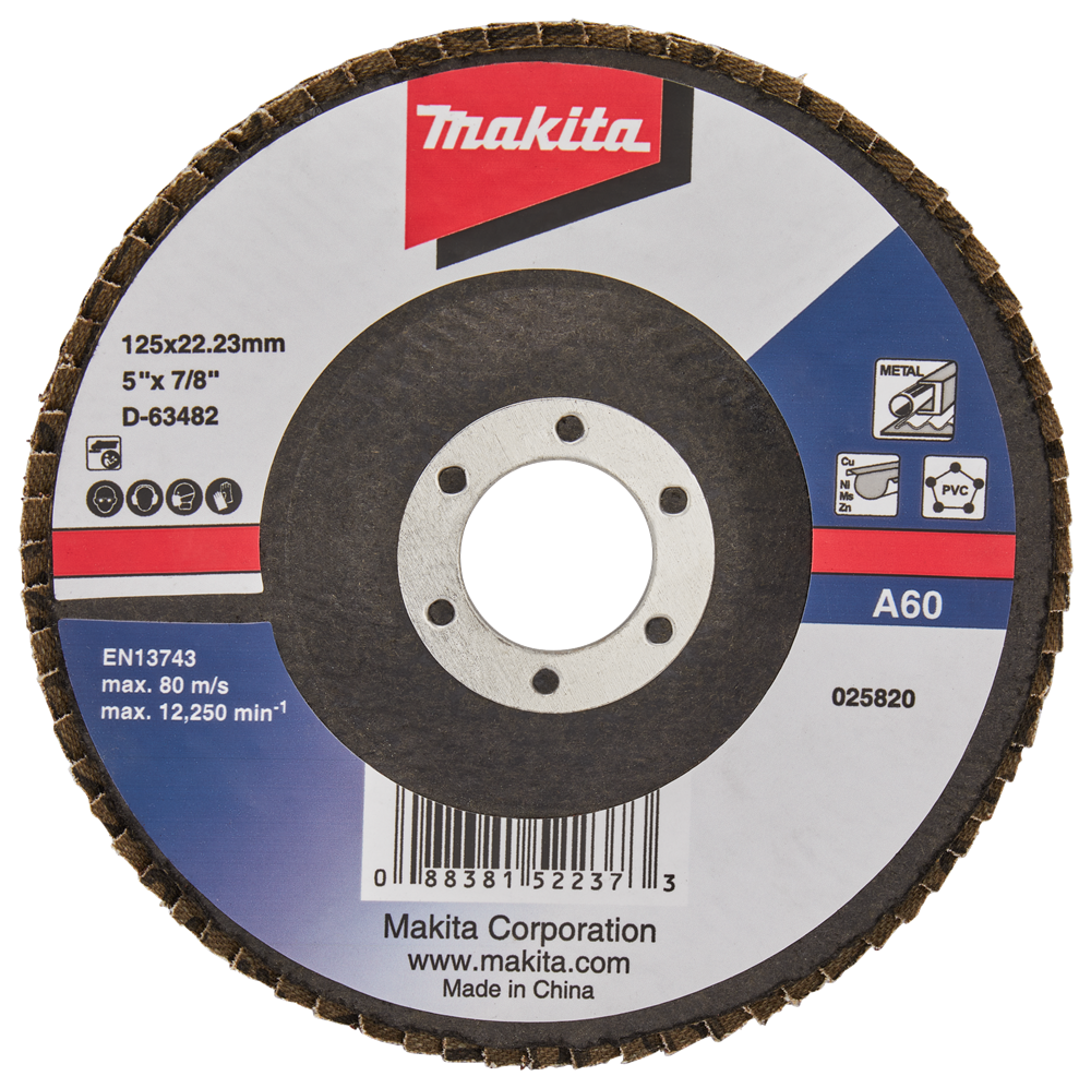 Makita accessoires lamellenschuurschijf 125mm a60 - d-63482 - d-63482