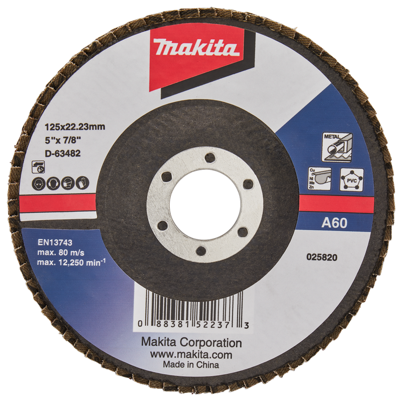 Makita accessoires lamellenschuurschijf 125mm a60 - d-63482 - d-63482