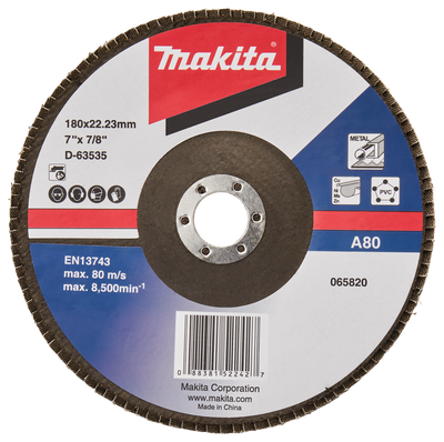 Accessori Makita disco abrasivo lamellare 180mm a80 - d-63535-10 d-63535-10