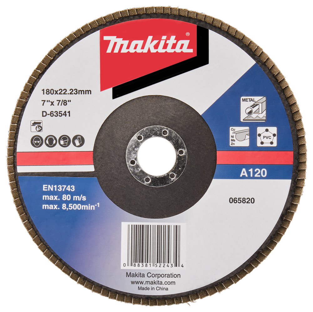 Accessori Makita disco abrasivo lamellare 180mm a120 - d-63541-10 d-63541-10